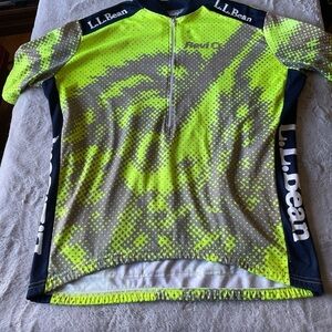 L.L. Bean Neon Green Cycling Jersey XL